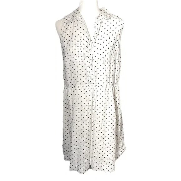 LOFT Dresses & Skirts - LOFT Linen Polka Dot Sleeveless Dress